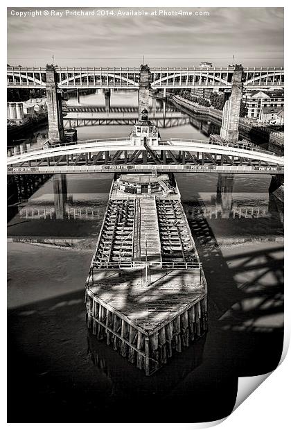 Swing Bridge Print by Ray Pritchard