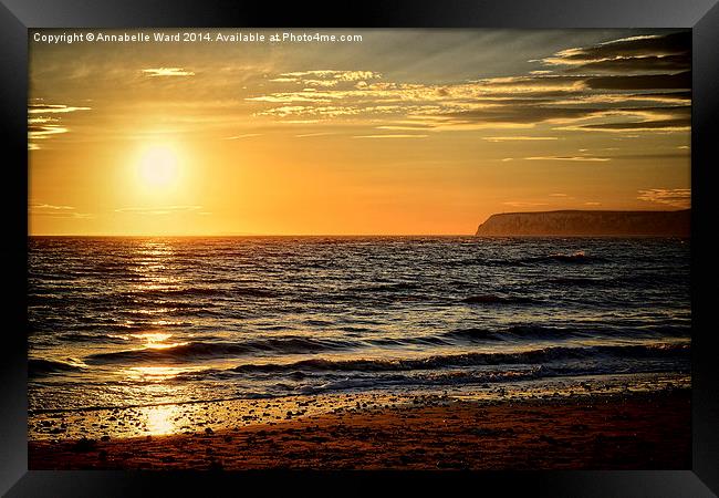  Sea Sunset Framed Print by Annabelle Ward