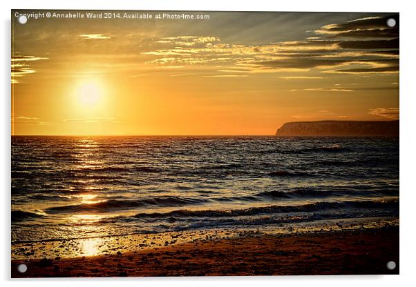 Sea Sunset Acrylic by Annabelle Ward