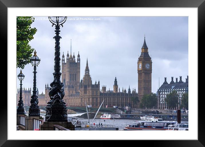  Palace of Westminster Framed Mounted Print by Dave Rowlatt