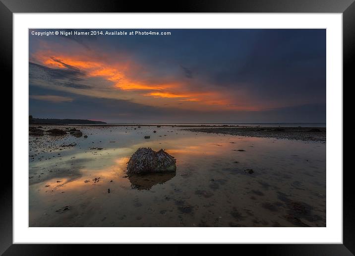 Little Rock Sunset Framed Mounted Print by Wight Landscapes