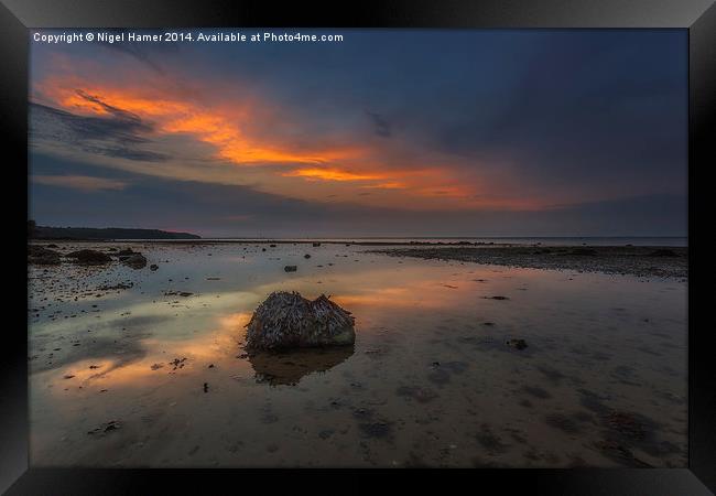 Little Rock Sunset Framed Print by Wight Landscapes