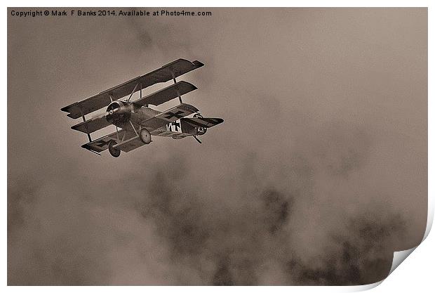  Fokker Dr 1 Print by Mark  F Banks