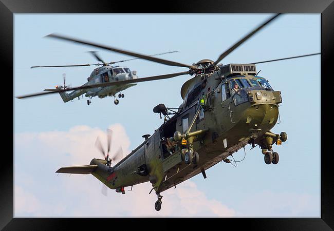  Royal Navy Sea King and Lynx Framed Print by Oxon Images