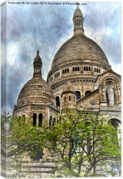  Sacre Coeur, Montmatre Paris Canvas Print by Ian Lewis