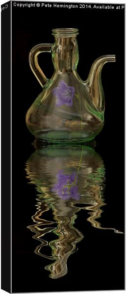  Flask and reflection Canvas Print by Pete Hemington