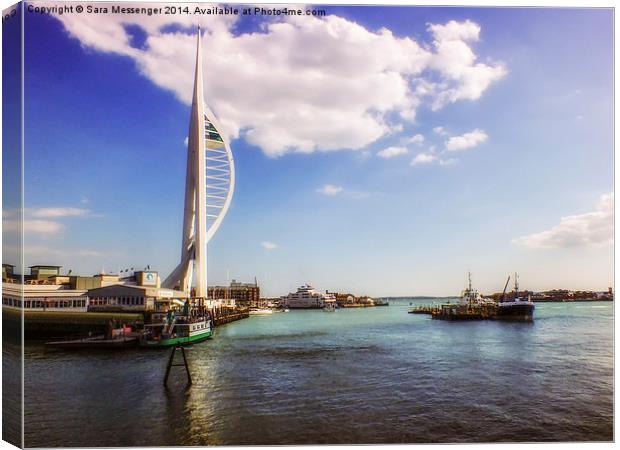  Spinnaker Tower & Portsmouth Harbour Canvas Print by Sara Messenger