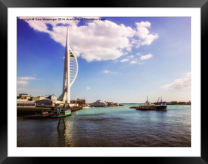  Spinnaker Tower & Portsmouth Harbour Framed Mounted Print by Sara Messenger
