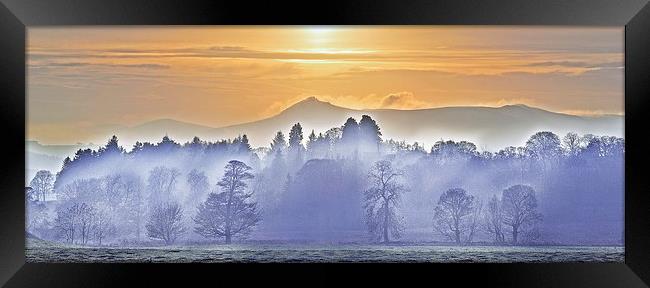  Benachie In Mist Framed Print by Eric Watson