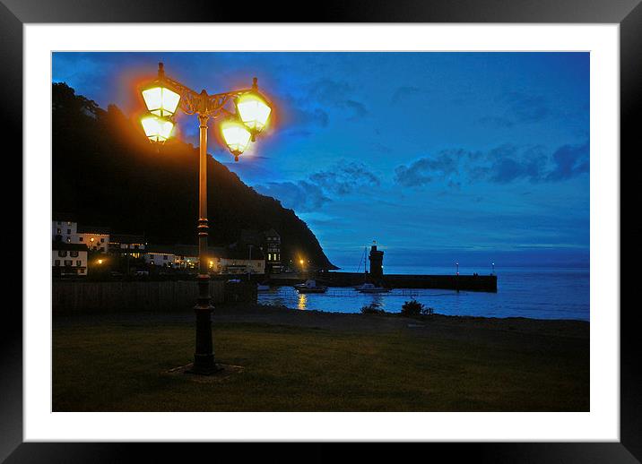  Lynmouth by Lamplight Framed Mounted Print by graham young