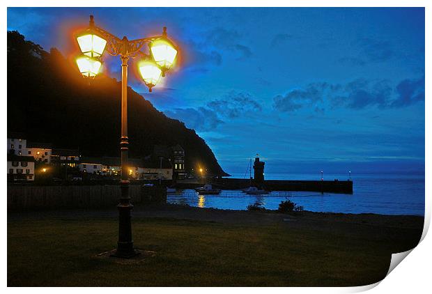  Lynmouth by Lamplight Print by graham young