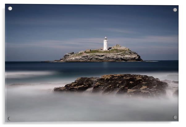  Godrevy Lighthouse Acrylic by Richard Taylor
