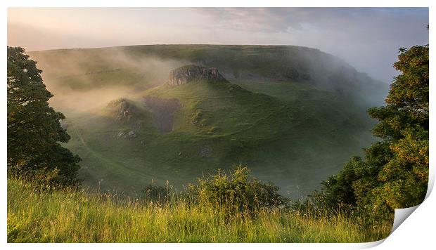 A Misty Peters Stone Morning Print by John Cropper