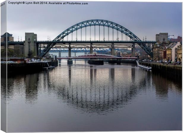  Bridges over the Tyne Canvas Print by Lynn Bolt