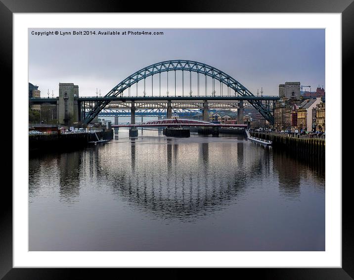  Bridges over the Tyne Framed Mounted Print by Lynn Bolt
