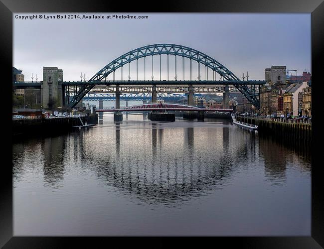  Bridges over the Tyne Framed Print by Lynn Bolt