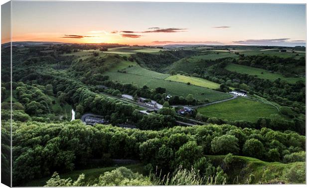  Millers Dale Sunset Canvas Print by John Cropper