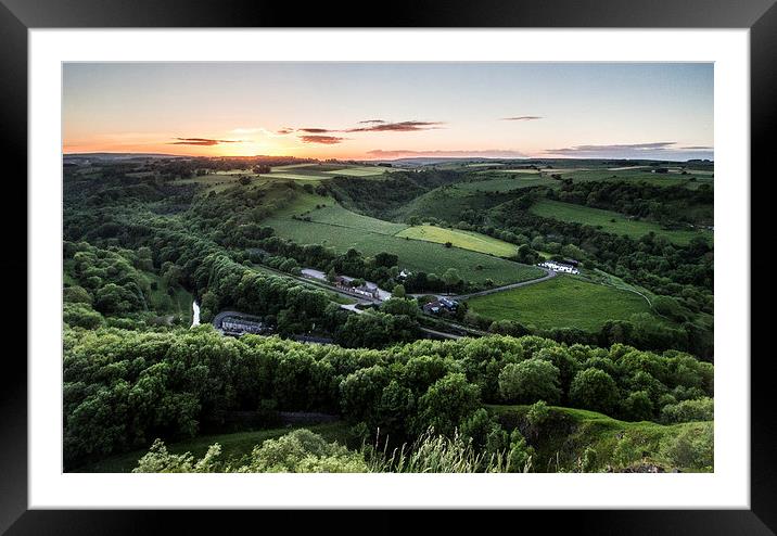  Millers Dale Sunset Framed Mounted Print by John Cropper