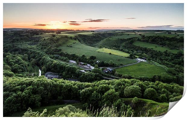  Millers Dale Sunset Print by John Cropper