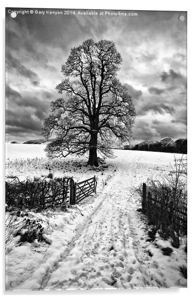  Snowy Entrance Keswick Acrylic by Gary Kenyon
