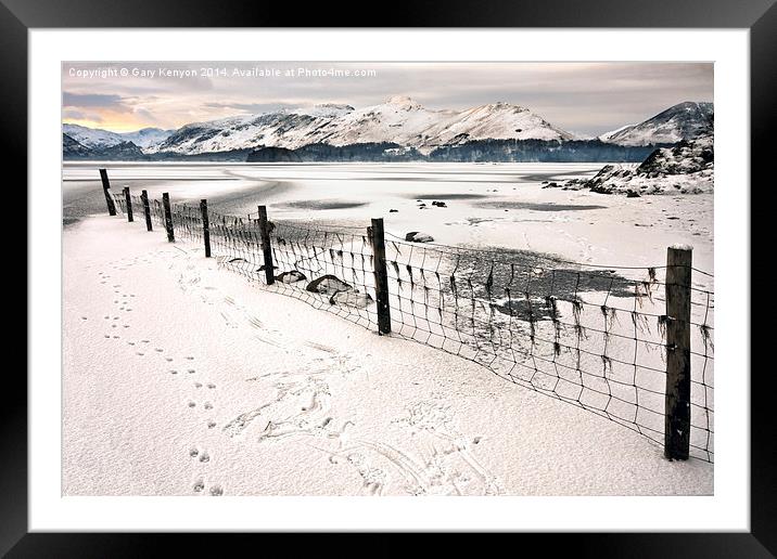  Frozen Derwentwater, Keswick Framed Mounted Print by Gary Kenyon