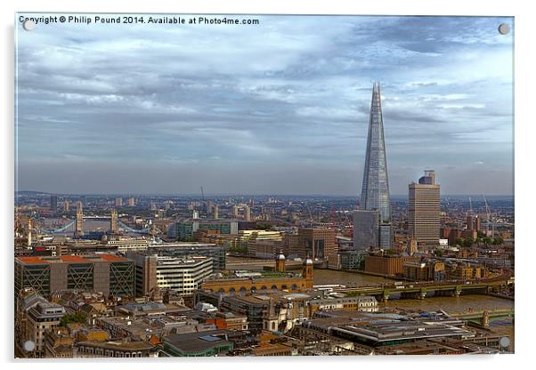  The Shard and Tower Bridge in London from the top Acrylic by Philip Pound
