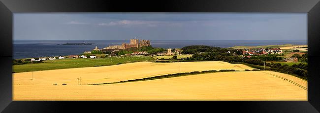  Bamburgh Panoramic Framed Print by Northeast Images