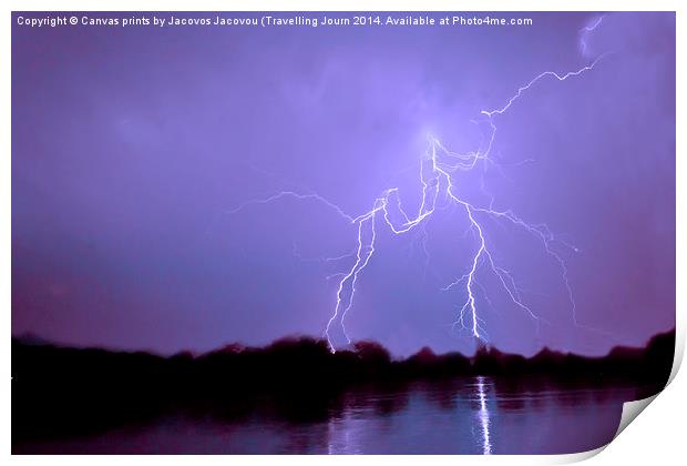 Thunder n Lightning Print by Jack Jacovou Travellingjour