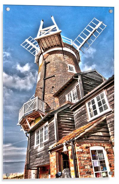  The Windmill at Cley Acrylic by Graham Thomas