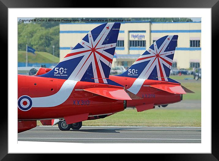  The Reds - Ready To Roll ! - Farnborough 2014 Framed Mounted Print by Colin Williams Photography