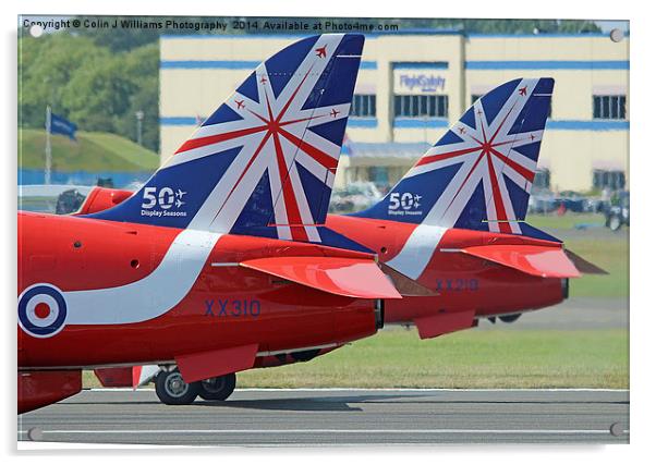 The Reds - Ready To Roll ! - Farnborough 2014 Acrylic by Colin Williams Photography