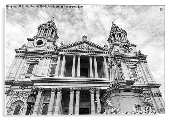  Front of St Pauls Cathedral in London Acrylic by Philip Pound