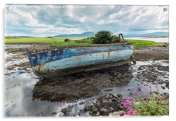  Old Boat , County Sligo, Ireland Acrylic by Pauline Tims
