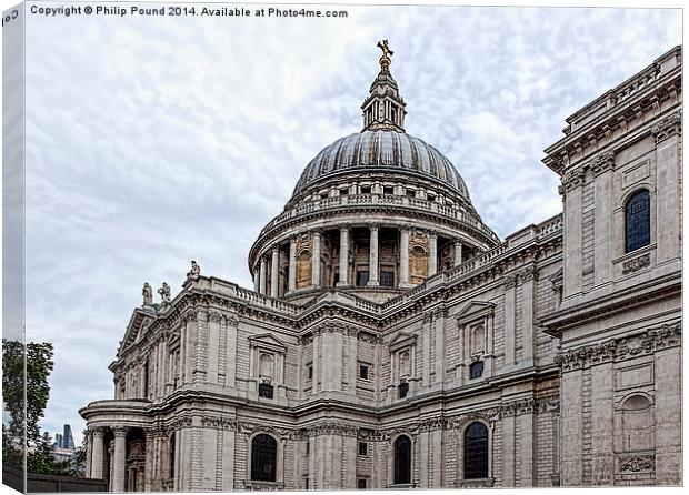  St Paul's Cathedral and the Cheesegrater Canvas Print by Philip Pound