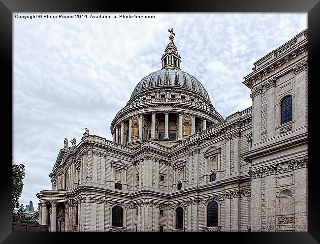  St Paul's Cathedral and the Cheesegrater Framed Print by Philip Pound
