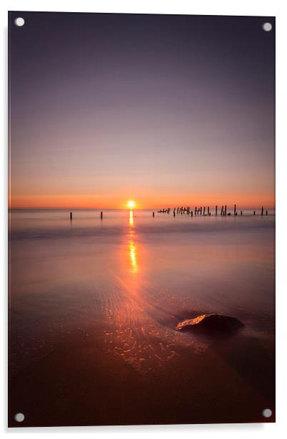 Norfolk Coastal Sunrise Acrylic by Simon Wrigglesworth