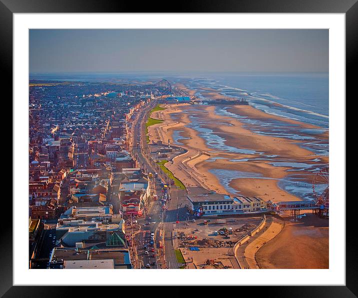 Blackpool Promenade Framed Mounted Print by Victor Burnside