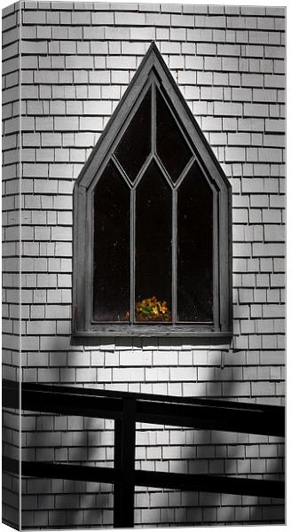  Canadian church window Canvas Print by Leighton Collins