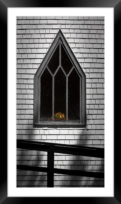  Canadian church window Framed Mounted Print by Leighton Collins