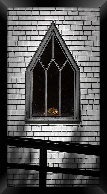  Canadian church window Framed Print by Leighton Collins