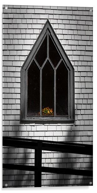  Canadian church window Acrylic by Leighton Collins
