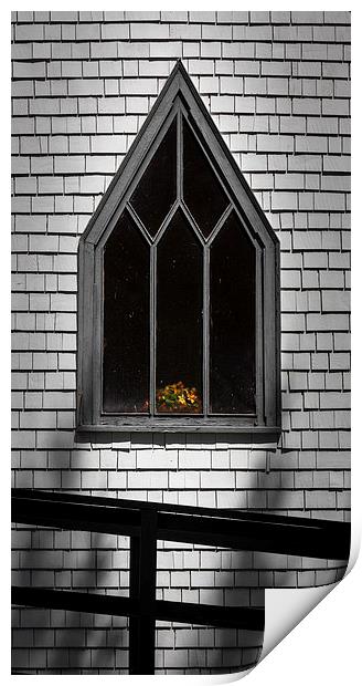  Canadian church window Print by Leighton Collins