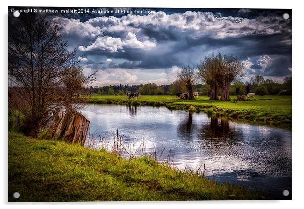  Dedham Vale by the river Acrylic by matthew  mallett