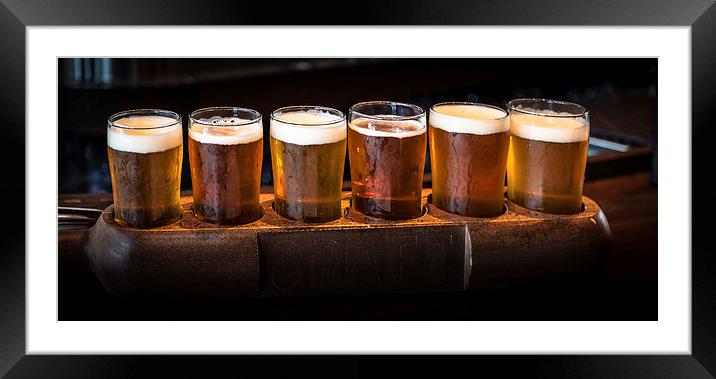 A selection of beers Framed Mounted Print by Leighton Collins
