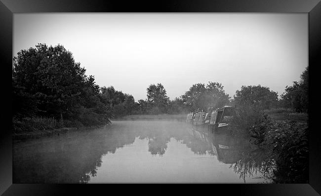    boats in the mist Framed Print by keith hannant