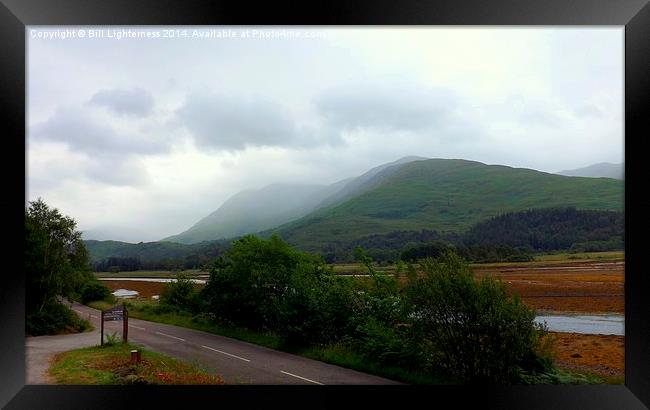  Misty Day over Loch Creran Framed Print by Bill Lighterness