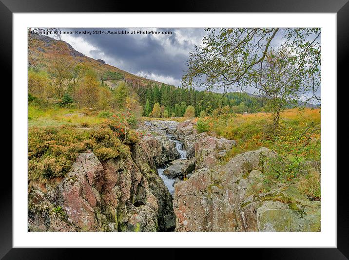 The River Duddon Lake District Framed Mounted Print by Trevor Kersley RIP