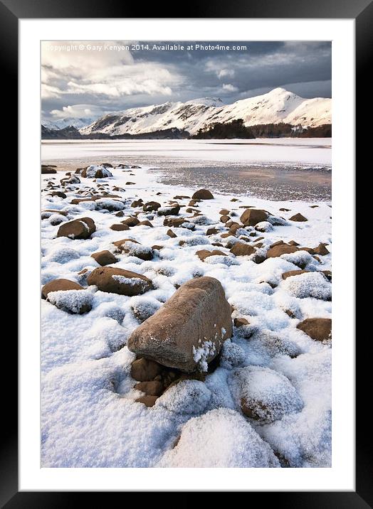  Snowy Derwentwater Framed Mounted Print by Gary Kenyon
