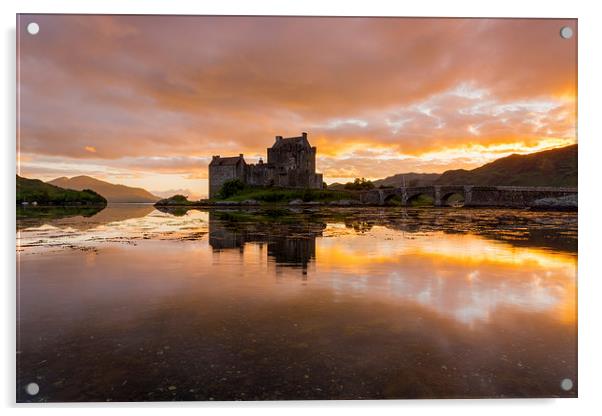  Eilean Donan Castle, Scotland at sunset Acrylic by Daugirdas Racys