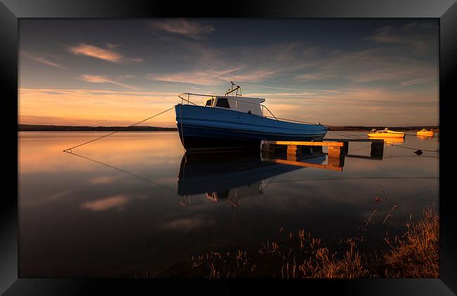  Loughor estuary boats Framed Print by Leighton Collins